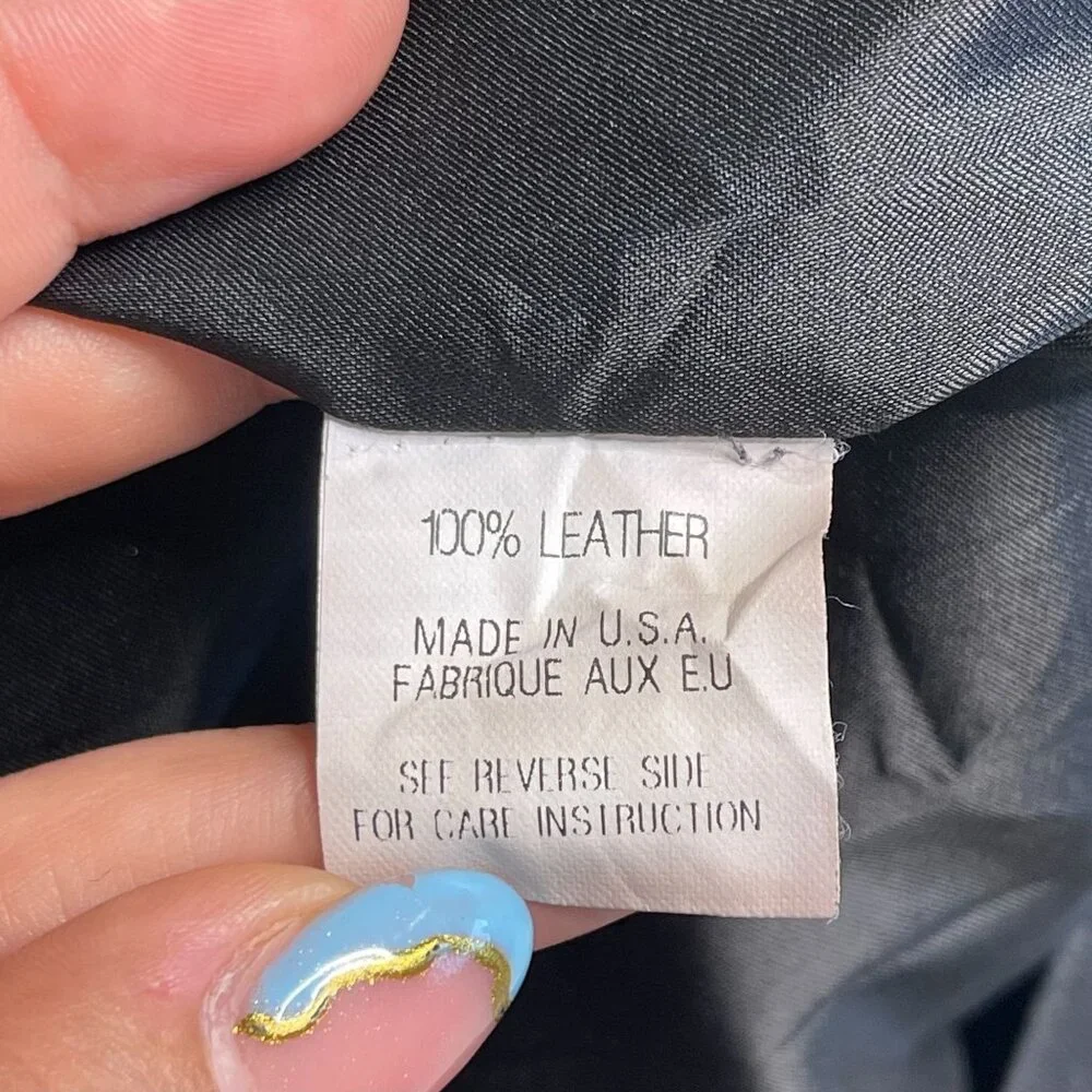 Theory Women's Black 100% Leather Pencil Zip Up Skirt Size 6 - Picture 5 of 6